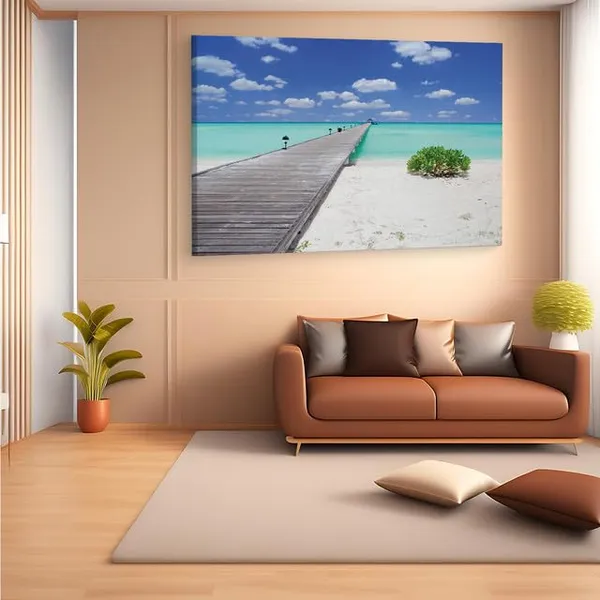 Multicolor_Maldives,_Wooden_Framed_Canvas_Paintings_|_For_Home_Decor_|_Bedroom,_Living_Room,Wall_Decoration_|_Wall_Art_Painting,_Ct0689,_Size_16_X_24_In