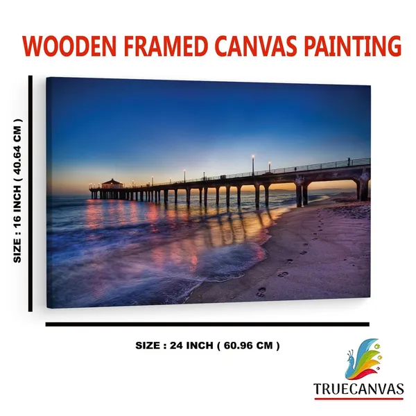 Multicolor_Manhattan_Beach_Bridge,_Wooden_Framed_Canvas_Paintings_|_For_Home_Decor_|_Bedroom,_Living_Room,Wall_Decoration_|_Wall_Art_Painting,_Ct0694,_Size_16_X_24_In