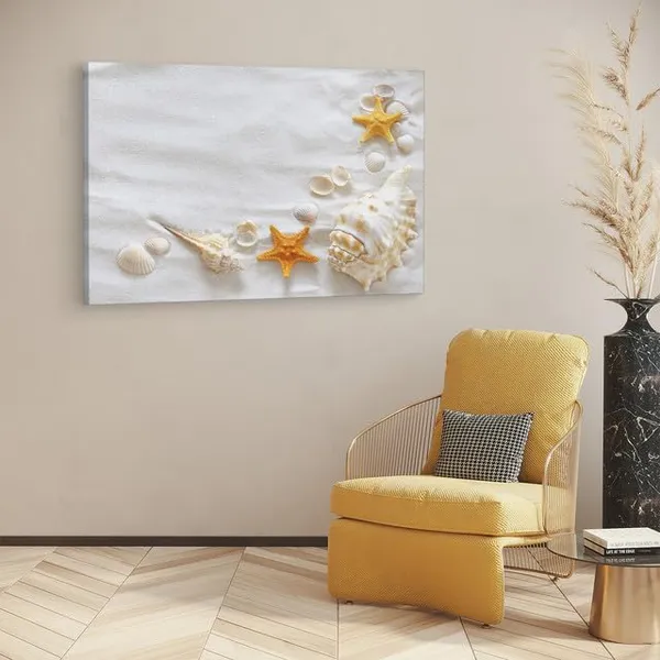 Multicolor_Yopriceville_Sand_And_Shells,_Wooden_Framed_Canvas_Paintings_|_For_Home_Decor_|_Bedroom,_Living_Room,Wall_Decoration_|_Wall_Art_Painting,_Ct0697,_Size_16_X_24_In