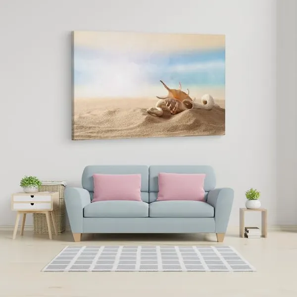 Multicolor_Seashell_Sand,_Wooden_Framed_Canvas_Paintings_|_For_Home_Decor_|_Bedroom,_Living_Room,Wall_Decoration_|_Wall_Art_Painting,_Ct0698,_Size_16_X_24_In