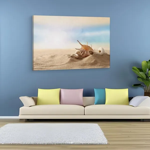 Multicolor_Seashell_Sand,_Wooden_Framed_Canvas_Paintings_|_For_Home_Decor_|_Bedroom,_Living_Room,Wall_Decoration_|_Wall_Art_Painting,_Ct0698,_Size_16_X_24_In