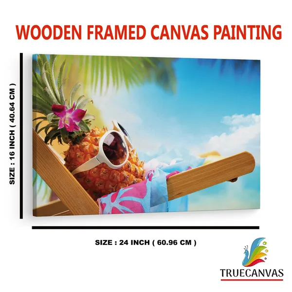 Multicolor_Beach_Party_Starfish_Pineapple_Flowers,_Wooden_Framed_Canvas_Paintings_|_For_Home_Decor_|_Bedroom,_Living_Room,Wall_Decoration_|_Wall_Art_Painting,_Ct0704,_Size_16_X_24_In