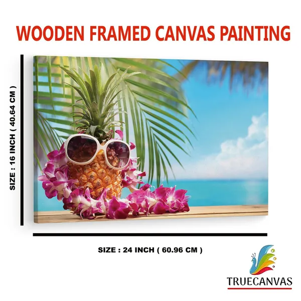 Multicolor_Beach_Party_Starfish_Pineapple_Flowers,_Wooden_Framed_Canvas_Paintings_|_For_Home_Decor_|_Bedroom,_Living_Room,Wall_Decoration_|_Wall_Art_Painting,_Ct0706,_Size_16_X_24_In
