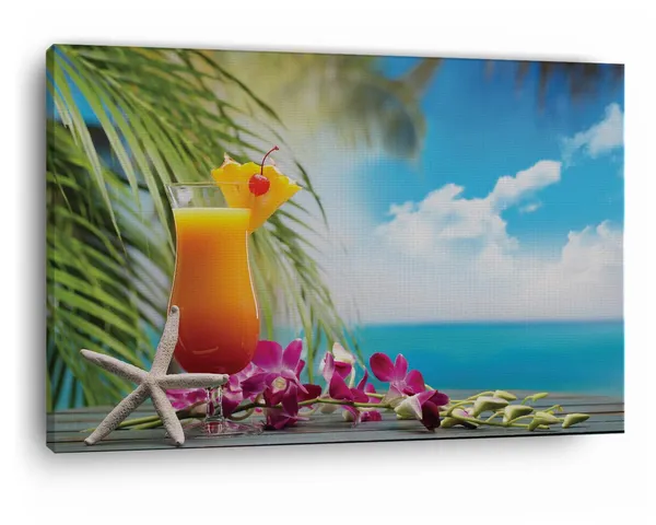 Multicolor_Tropical_Drink,_Sea,_Cocktail,_Wooden_Framed_Canvas_Paintings_|_For_Home_Decor_|_Bedroom,_Living_Room,Wall_Decoration_|_Wall_Art_Painting,_Ct0707,_Size_16_X_24_In
