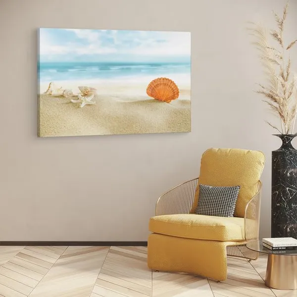 Multicolor_Beach_Beautiful_Shell,_Wooden_Framed_Canvas_Paintings_|_For_Home_Decor_|_Bedroom,_Living_Room,Wall_Decoration_|_Wall_Art_Painting,_Ct0710,_Size_16_X_24_In