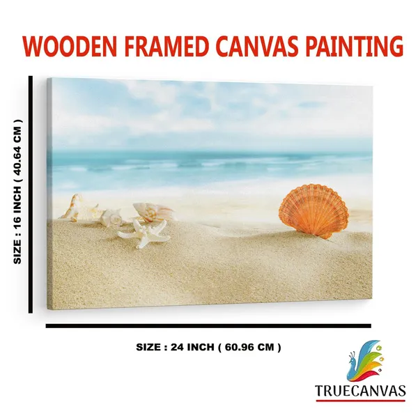 Multicolor_Beach_Beautiful_Shell,_Wooden_Framed_Canvas_Paintings_|_For_Home_Decor_|_Bedroom,_Living_Room,Wall_Decoration_|_Wall_Art_Painting,_Ct0710,_Size_16_X_24_In