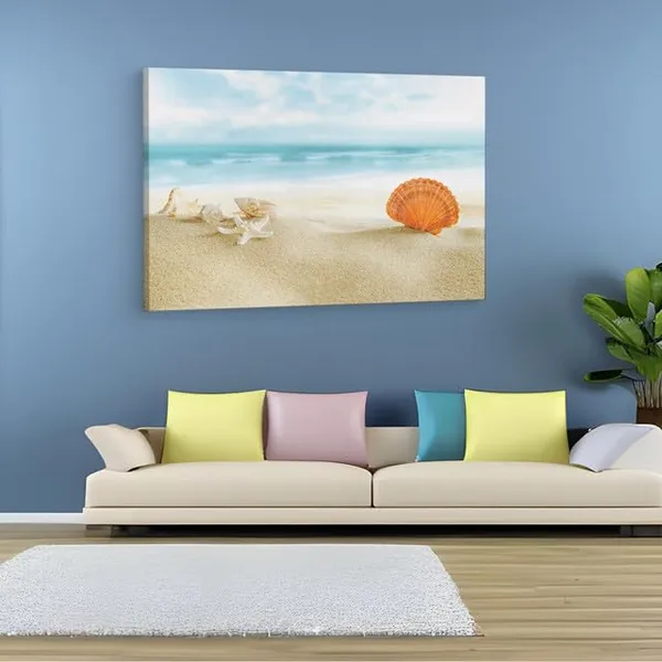 Multicolor_Beach_Beautiful_Shell,_Wooden_Framed_Canvas_Paintings_|_For_Home_Decor_|_Bedroom,_Living_Room,Wall_Decoration_|_Wall_Art_Painting,_Ct0710,_Size_16_X_24_In