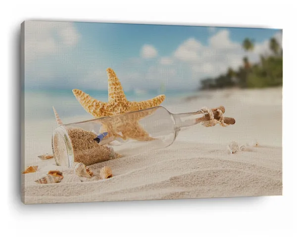 Multicolor_Beach_Seashell_Bottle,_Wooden_Framed_Canvas_Paintings_|_For_Home_Decor_|_Bedroom,_Living_Room,Wall_Decoration_|_Wall_Art_Painting,_Ct0712,_Size_16_X_24_In