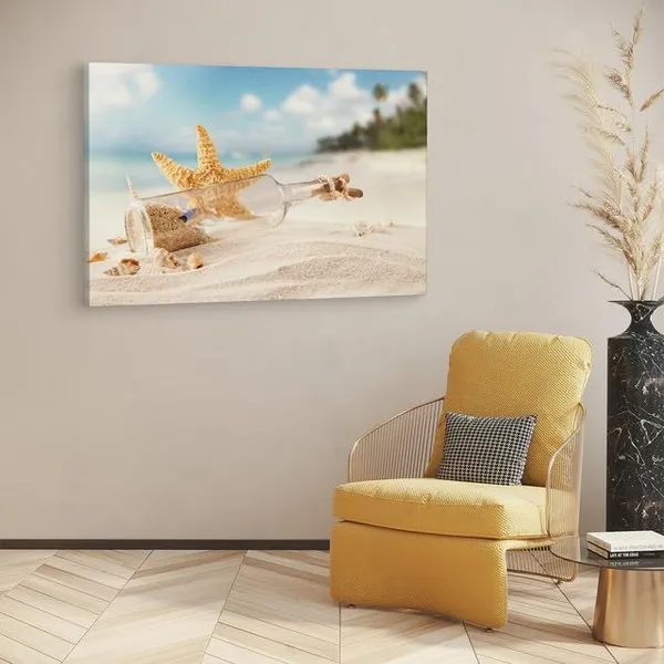 Multicolor_Beach_Seashell_Bottle,_Wooden_Framed_Canvas_Paintings_|_For_Home_Decor_|_Bedroom,_Living_Room,Wall_Decoration_|_Wall_Art_Painting,_Ct0712,_Size_16_X_24_In