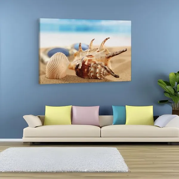 Multicolor_Seven_Horned_Conch_Grass_Jar,_Wooden_Framed_Canvas_Paintings_|_For_Home_Decor_|_Bedroom,_Living_Room,Wall_Decoration_|_Wall_Art_Painting,_Ct0713,_Size_16_X_24_In