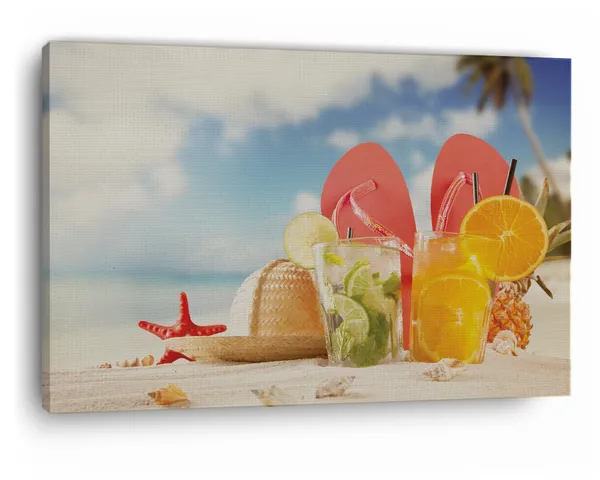 Multicolor_Tropical_Sunset_Fruit_Beach_Sand_Vacation,_Wooden_Framed_Canvas_Paintings_|_For_Home_Decor_|_Bedroom,_Living_Room,Wall_Decoration_|_Wall_Art_Painting,_Ct0714,_Size_16_X_24_In