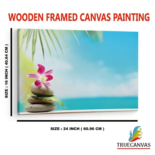Multicolor_Beach_Spa_Beauty_Flowers_Stones,_Wooden_Framed_Canvas_Paintings_|_For_Home_Decor_|_Bedroom,_Living_Room,Wall_Decoration_|_Wall_Art_Painting,_Ct0716,_Size_16_X_24_In