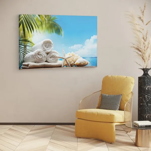 Multicolor_Spa_-_Set,_Starfish,_Flowers,_Wooden_Framed_Canvas_Paintings_|_For_Home_Decor_|_Bedroom,_Living_Room,Wall_Decoration_|_Wall_Art_Painting,_Ct0717,_Size_16_X_24_In