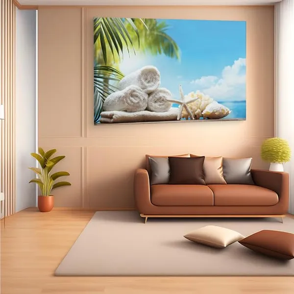 Multicolor_Spa_-_Set,_Starfish,_Flowers,_Wooden_Framed_Canvas_Paintings_|_For_Home_Decor_|_Bedroom,_Living_Room,Wall_Decoration_|_Wall_Art_Painting,_Ct0717,_Size_16_X_24_In