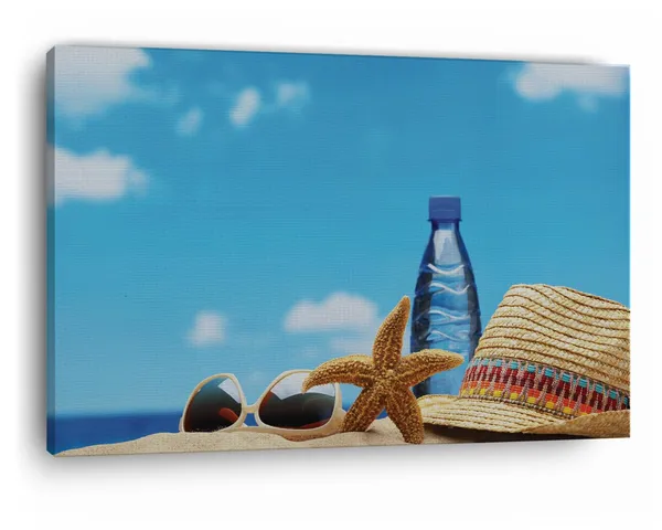 Multicolor_Cool_Summer,_Bottle,_Starfish,_Gat,_Sunglass,_Wooden_Framed_Canvas_Paintings_|_For_Home_Decor_|_Bedroom,_Living_Room,Wall_Decoration_|_Wall_Art_Painting,_Ct0720,_Size_16_X_24_In