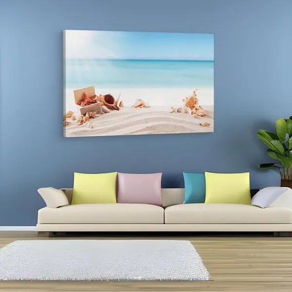 Multicolor_Beach_Sand_Starfish,_Wooden_Framed_Canvas_Paintings_|_For_Home_Decor_|_Bedroom,_Living_Room,Wall_Decoration_|_Wall_Art_Painting,_Ct0722,_Size_16_X_24_In