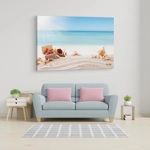 Multicolor_Beach_Sand_Starfish,_Wooden_Framed_Canvas_Paintings_|_For_Home_Decor_|_Bedroom,_Living_Room,Wall_Decoration_|_Wall_Art_Painting,_Ct0722,_Size_16_X_24_In