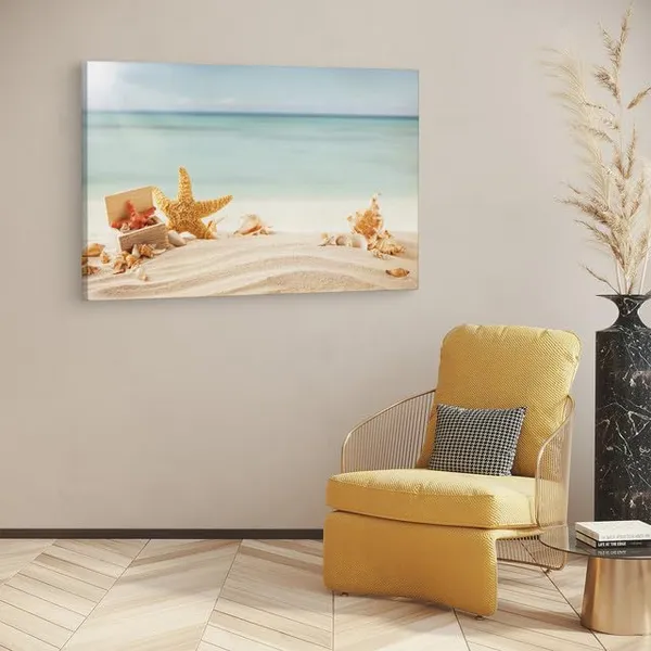 Multicolor_Beach_Sand_Starfish,_Wooden_Framed_Canvas_Paintings_|_For_Home_Decor_|_Bedroom,_Living_Room,Wall_Decoration_|_Wall_Art_Painting,_Ct0723,_Size_16_X_24_In