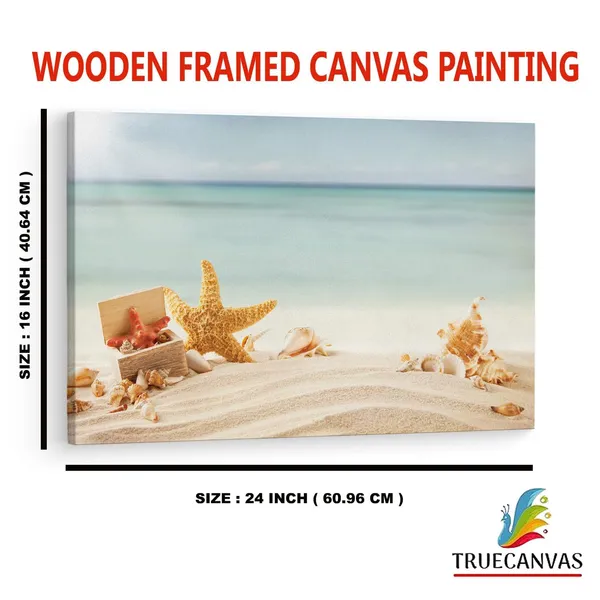 Multicolor_Beach_Sand_Starfish,_Wooden_Framed_Canvas_Paintings_|_For_Home_Decor_|_Bedroom,_Living_Room,Wall_Decoration_|_Wall_Art_Painting,_Ct0723,_Size_16_X_24_In