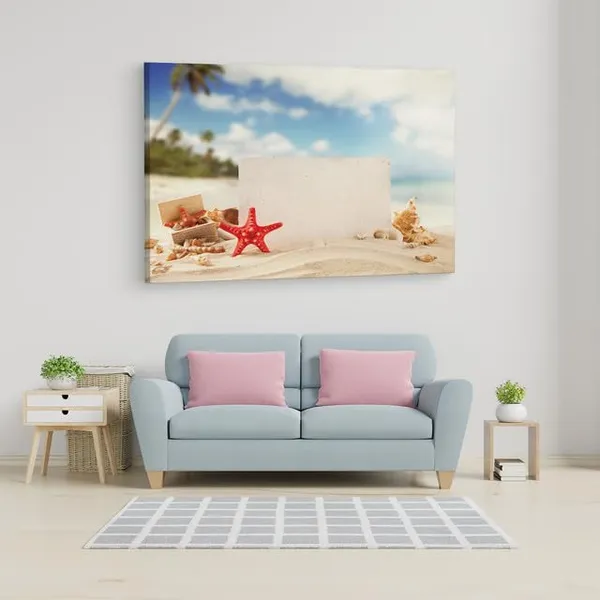 Multicolor_Beach_Starfish_Empty_Paper,_Wooden_Framed_Canvas_Paintings_|_For_Home_Decor_|_Bedroom,_Living_Room,Wall_Decoration_|_Wall_Art_Painting,_Ct0724,_Size_16_X_24_In