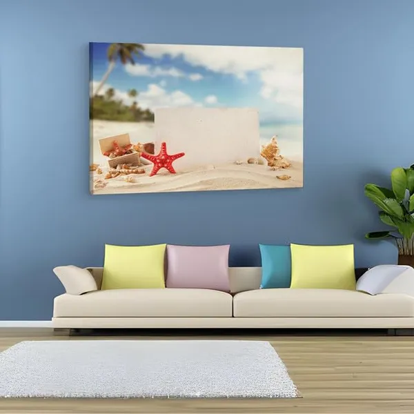 Multicolor_Beach_Starfish_Empty_Paper,_Wooden_Framed_Canvas_Paintings_|_For_Home_Decor_|_Bedroom,_Living_Room,Wall_Decoration_|_Wall_Art_Painting,_Ct0724,_Size_16_X_24_In