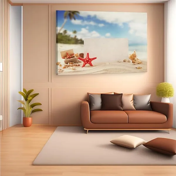 Multicolor_Beach_Starfish_Empty_Paper,_Wooden_Framed_Canvas_Paintings_|_For_Home_Decor_|_Bedroom,_Living_Room,Wall_Decoration_|_Wall_Art_Painting,_Ct0724,_Size_16_X_24_In