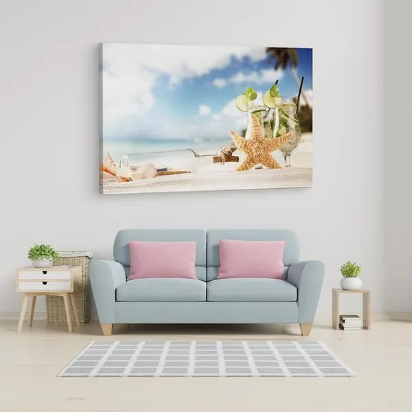 Multicolor_Mojito_Starfish,_Wooden_Framed_Canvas_Paintings_|_For_Home_Decor_|_Bedroom,_Living_Room,Wall_Decoration_|_Wall_Art_Painting,_Ct0725,_Size_16_X_24_In