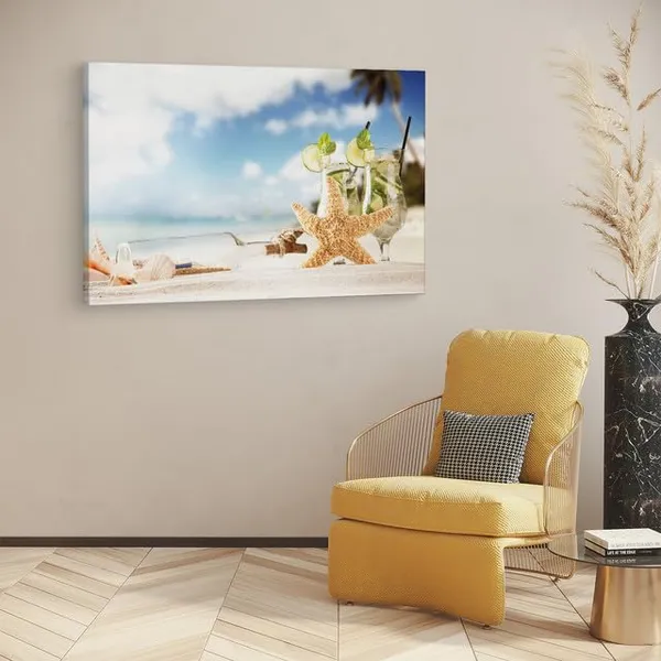 Multicolor_Mojito_Starfish,_Wooden_Framed_Canvas_Paintings_|_For_Home_Decor_|_Bedroom,_Living_Room,Wall_Decoration_|_Wall_Art_Painting,_Ct0725,_Size_16_X_24_In