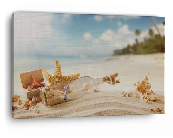 Multicolor_Beach_Seashell_Bottle,_Wooden_Framed_Canvas_Paintings_|_For_Home_Decor_|_Bedroom,_Living_Room,Wall_Decoration_|_Wall_Art_Painting,_Ct0726,_Size_16_X_24_In