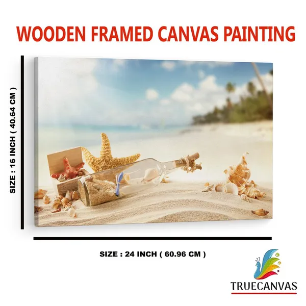 Multicolor_Beach_Seashell_Bottle,_Wooden_Framed_Canvas_Paintings_|_For_Home_Decor_|_Bedroom,_Living_Room,Wall_Decoration_|_Wall_Art_Painting,_Ct0726,_Size_16_X_24_In