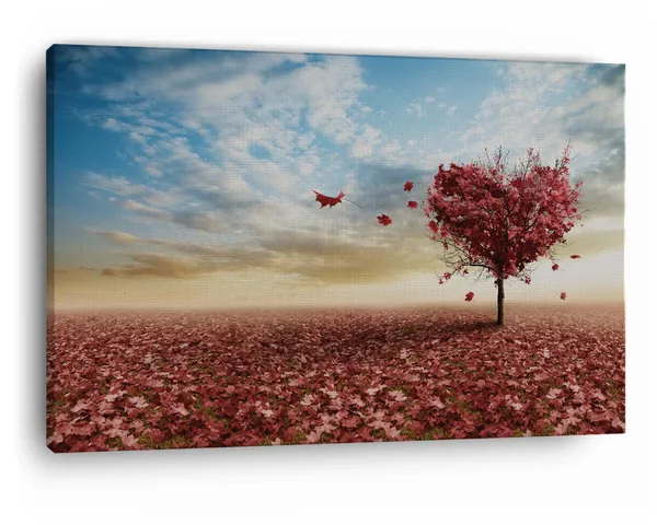 Multicolor_Heart_Shaped_Tree_With_Spilled,_Wooden_Framed_Canvas_Paintings_|_For_Home_Decor_|_Bedroom,_Living_Room,Wall_Decoration_|_Wall_Art_Painting,_Ct0806,_Size_16_X_24_In