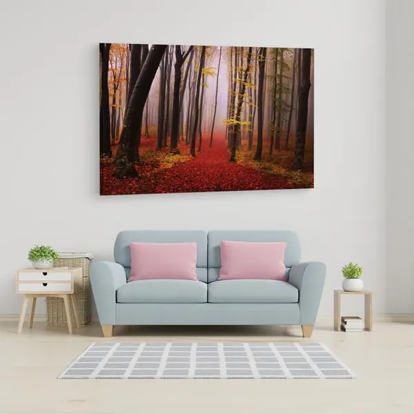 Multicolor_Autumn_|_Forest_Path,_Wooden_Framed_Canvas_Paintings_|_For_Home_Decor_|_Bedroom,_Living_Room,Wall_Decoration_|_Wall_Art_Painting,_Ct0814,_Size_16_X_24_In