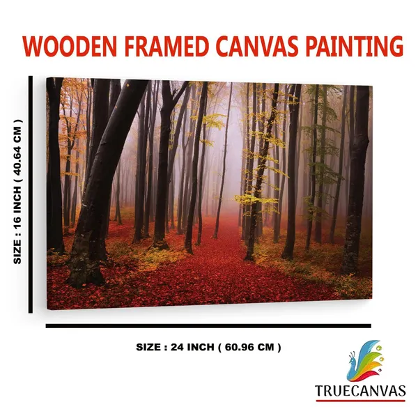 Multicolor_Autumn_|_Forest_Path,_Wooden_Framed_Canvas_Paintings_|_For_Home_Decor_|_Bedroom,_Living_Room,Wall_Decoration_|_Wall_Art_Painting,_Ct0814,_Size_16_X_24_In