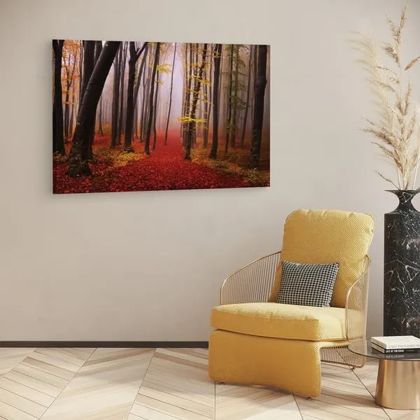 Multicolor_Autumn_|_Forest_Path,_Wooden_Framed_Canvas_Paintings_|_For_Home_Decor_|_Bedroom,_Living_Room,Wall_Decoration_|_Wall_Art_Painting,_Ct0814,_Size_16_X_24_In
