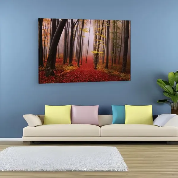 Multicolor_Autumn_|_Forest_Path,_Wooden_Framed_Canvas_Paintings_|_For_Home_Decor_|_Bedroom,_Living_Room,Wall_Decoration_|_Wall_Art_Painting,_Ct0814,_Size_16_X_24_In