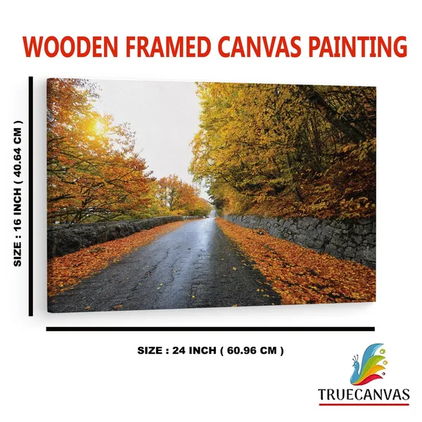 Multicolor_|_Forest_Road_Yellow_Tree_With_Sun,_Wooden_Framed_Canvas_Paintings_|_For_Home_Decor_|_Bedroom,_Living_Room,Wall_Decoration_|_Wall_Art_Painting,_Ct0822,_Size_16_X_24_In