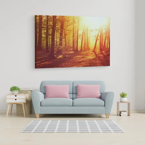 Multicolor_Nature,_|_Forest,_Fall,_Dappled_Sunlight,_Wooden_Framed_Canvas_Paintings_|_For_Home_Decor_|_Bedroom,_Living_Room,Wall_Decoration_|_Wall_Art_Painting,_Ct0824,_Size_16_X_24_In