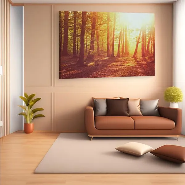 Multicolor_Nature,_|_Forest,_Fall,_Dappled_Sunlight,_Wooden_Framed_Canvas_Paintings_|_For_Home_Decor_|_Bedroom,_Living_Room,Wall_Decoration_|_Wall_Art_Painting,_Ct0824,_Size_16_X_24_In
