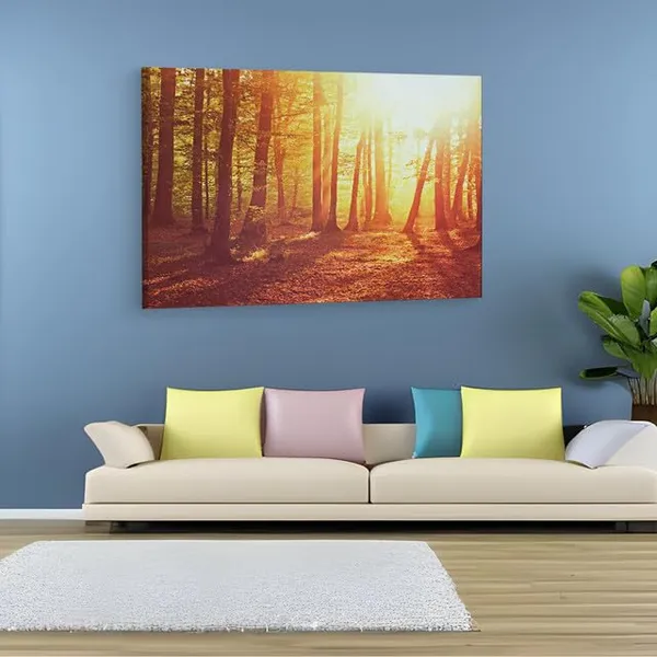 Multicolor_Nature,_|_Forest,_Fall,_Dappled_Sunlight,_Wooden_Framed_Canvas_Paintings_|_For_Home_Decor_|_Bedroom,_Living_Room,Wall_Decoration_|_Wall_Art_Painting,_Ct0824,_Size_16_X_24_In