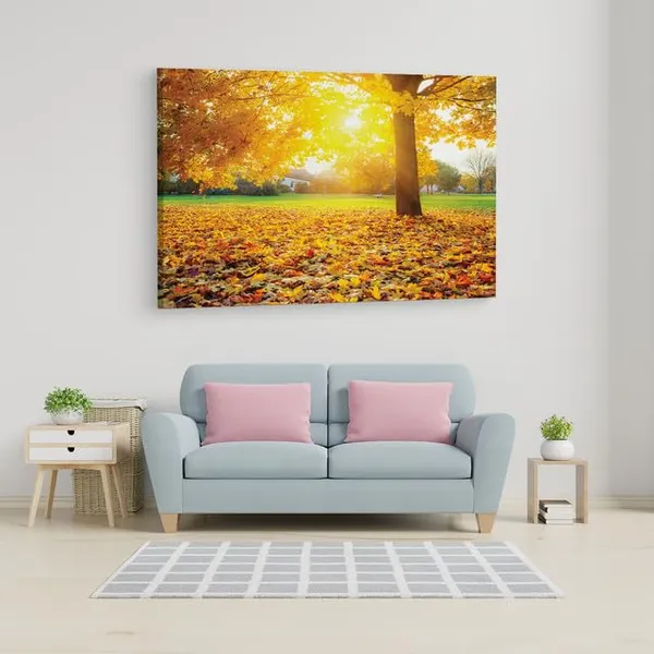 Multicolor_Sunny_Autumn_Foliage_Logo,_Wooden_Framed_Canvas_Paintings_|_For_Home_Decor_|_Bedroom,_Living_Room,Wall_Decoration_|_Wall_Art_Painting,_Ct0829,_Size_16_X_24_In