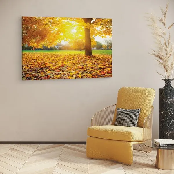 Multicolor_Sunny_Autumn_Foliage_Logo,_Wooden_Framed_Canvas_Paintings_|_For_Home_Decor_|_Bedroom,_Living_Room,Wall_Decoration_|_Wall_Art_Painting,_Ct0829,_Size_16_X_24_In