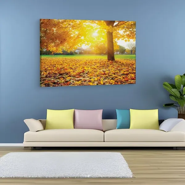 Multicolor_Sunny_Autumn_Foliage_Logo,_Wooden_Framed_Canvas_Paintings_|_For_Home_Decor_|_Bedroom,_Living_Room,Wall_Decoration_|_Wall_Art_Painting,_Ct0829,_Size_16_X_24_In