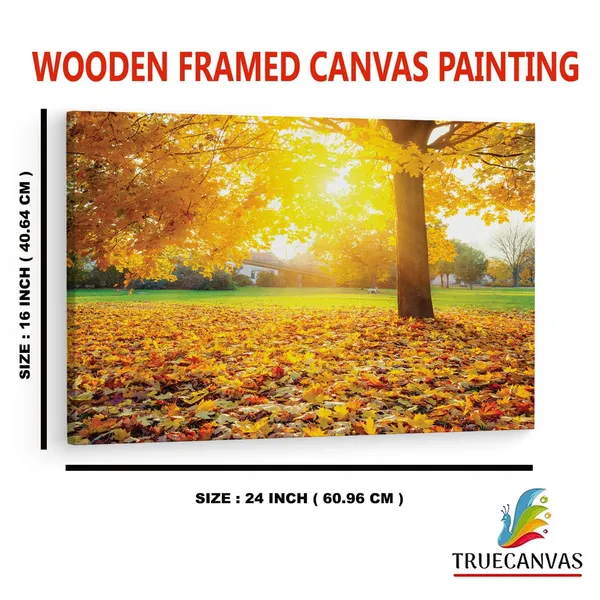 Multicolor_Sunny_Autumn_Foliage_Logo,_Wooden_Framed_Canvas_Paintings_|_For_Home_Decor_|_Bedroom,_Living_Room,Wall_Decoration_|_Wall_Art_Painting,_Ct0829,_Size_16_X_24_In