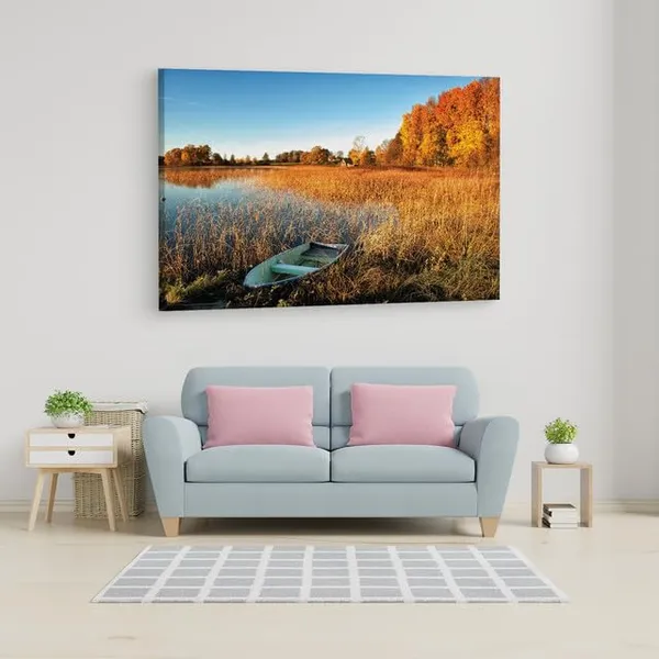 Multicolor_Abandoned_Rowboat,_Wooden_Framed_Canvas_Paintings_|_For_Home_Decor_|_Bedroom,_Living_Room,Wall_Decoration_|_Wall_Art_Painting,_Ct0831,_Size_16_X_24_In