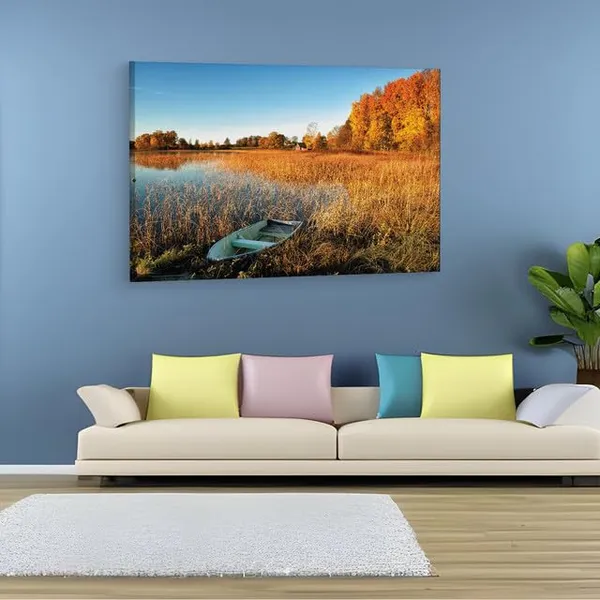 Multicolor_Abandoned_Rowboat,_Wooden_Framed_Canvas_Paintings_|_For_Home_Decor_|_Bedroom,_Living_Room,Wall_Decoration_|_Wall_Art_Painting,_Ct0831,_Size_16_X_24_In
