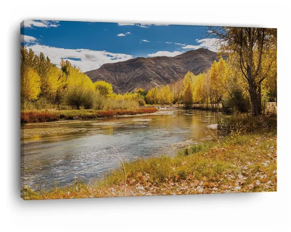 Multicolor_Autumn_View_With_Mountains,_Wooden_Framed_Canvas_Paintings_|_For_Home_Decor_|_Bedroom,_Living_Room,Wall_Decoration_|_Wall_Art_Painting,_Ct0834,_Size_16_X_24_In