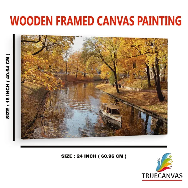 Multicolor_Riga_Autumn_Park,_Wooden_Framed_Canvas_Paintings_|_For_Home_Decor_|_Bedroom,_Living_Room,Wall_Decoration_|_Wall_Art_Painting,_Ct0840,_Size_16_X_24_In