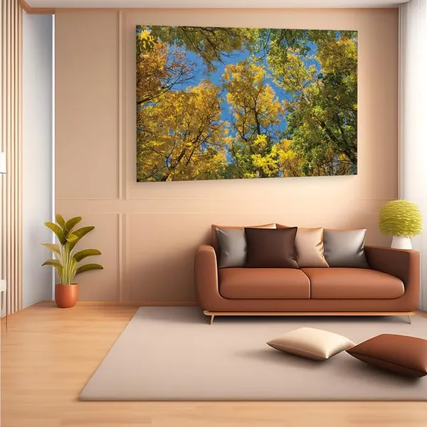 Multicolor_Autumn_Tree_Branches,_Wooden_Framed_Canvas_Paintings_|_For_Home_Decor_|_Bedroom,_Living_Room,Wall_Decoration_|_Wall_Art_Painting,_Ct0855,_Size_16_X_24_In