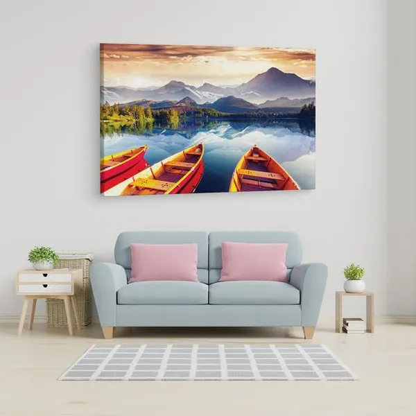 Multicolor_Tourist_Plateau_Snow_Mountain_Lake,_Wooden_Framed_Canvas_Paintings_|_For_Home_Decor_|_Bedroom,_Living_Room,Wall_Decoration_|_Wall_Art_Painting,_Ct0878,_Size_16_X_24_In