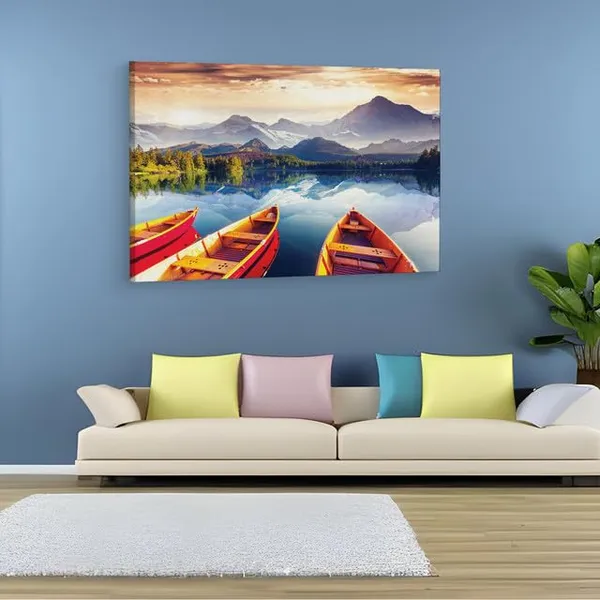 Multicolor_Tourist_Plateau_Snow_Mountain_Lake,_Wooden_Framed_Canvas_Paintings_|_For_Home_Decor_|_Bedroom,_Living_Room,Wall_Decoration_|_Wall_Art_Painting,_Ct0878,_Size_16_X_24_In